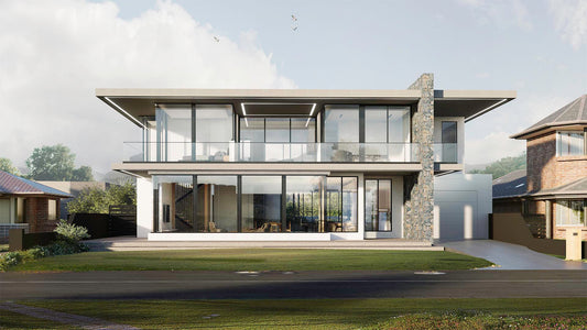 castle house front elevation david tomic architect esperance