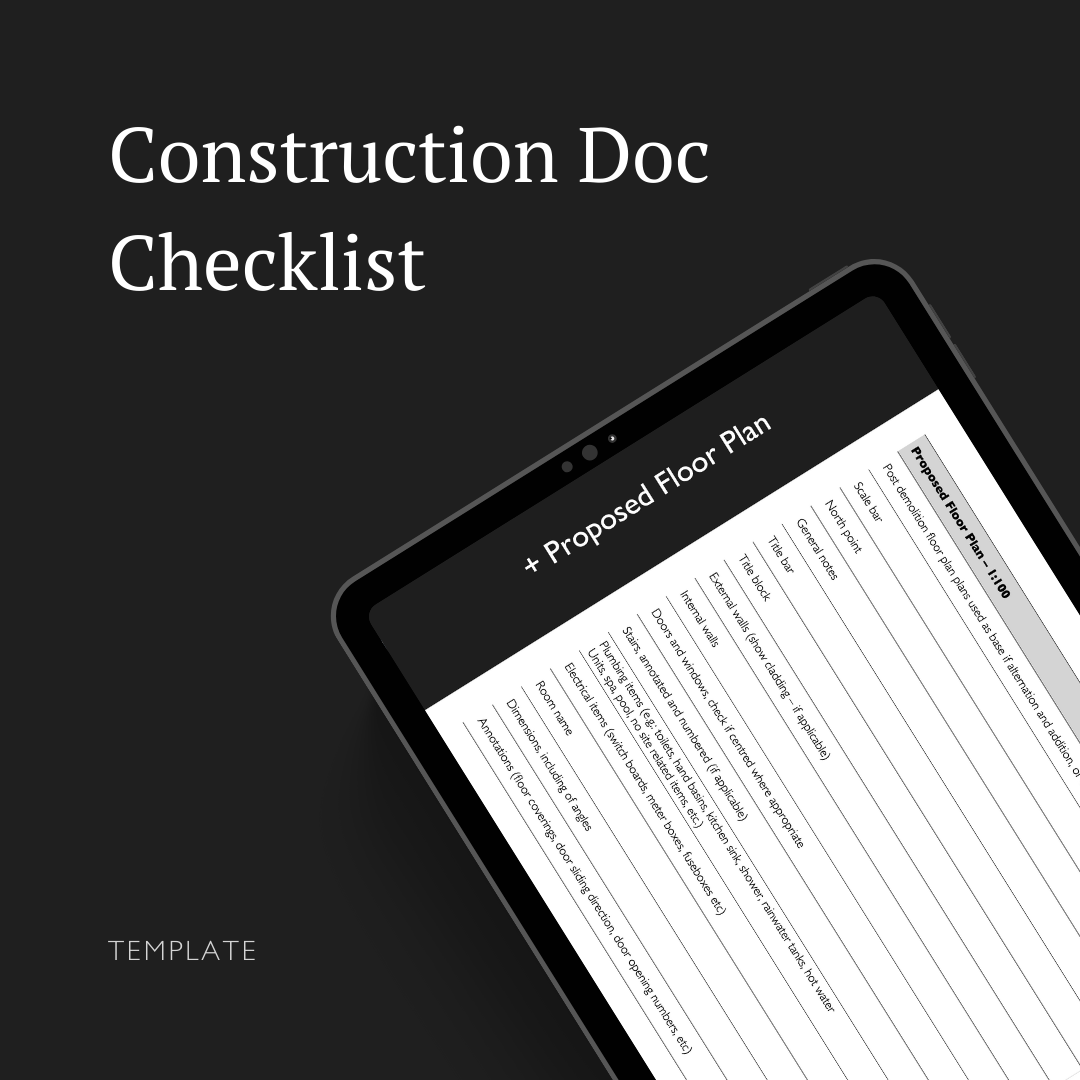 Construction Drawings Checklist โ David Tomic