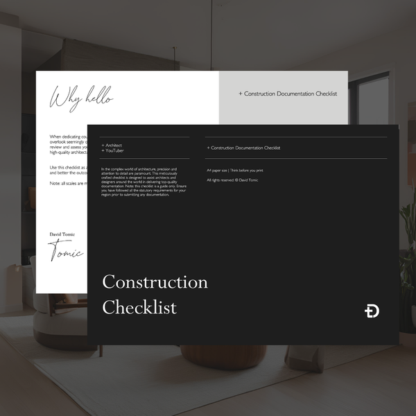 Construction Drawings Checklist – David Tomic