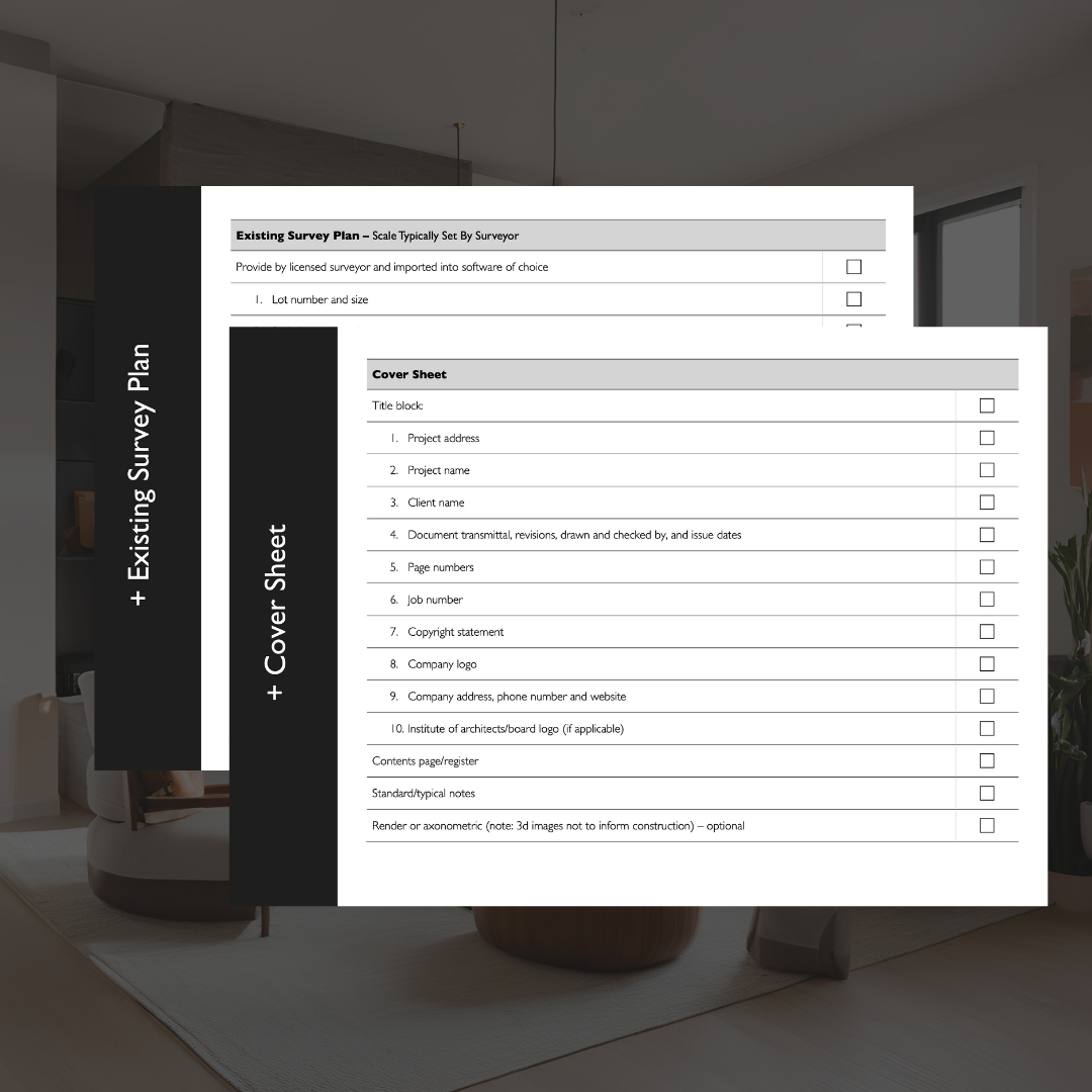 Construction Drawings Checklist