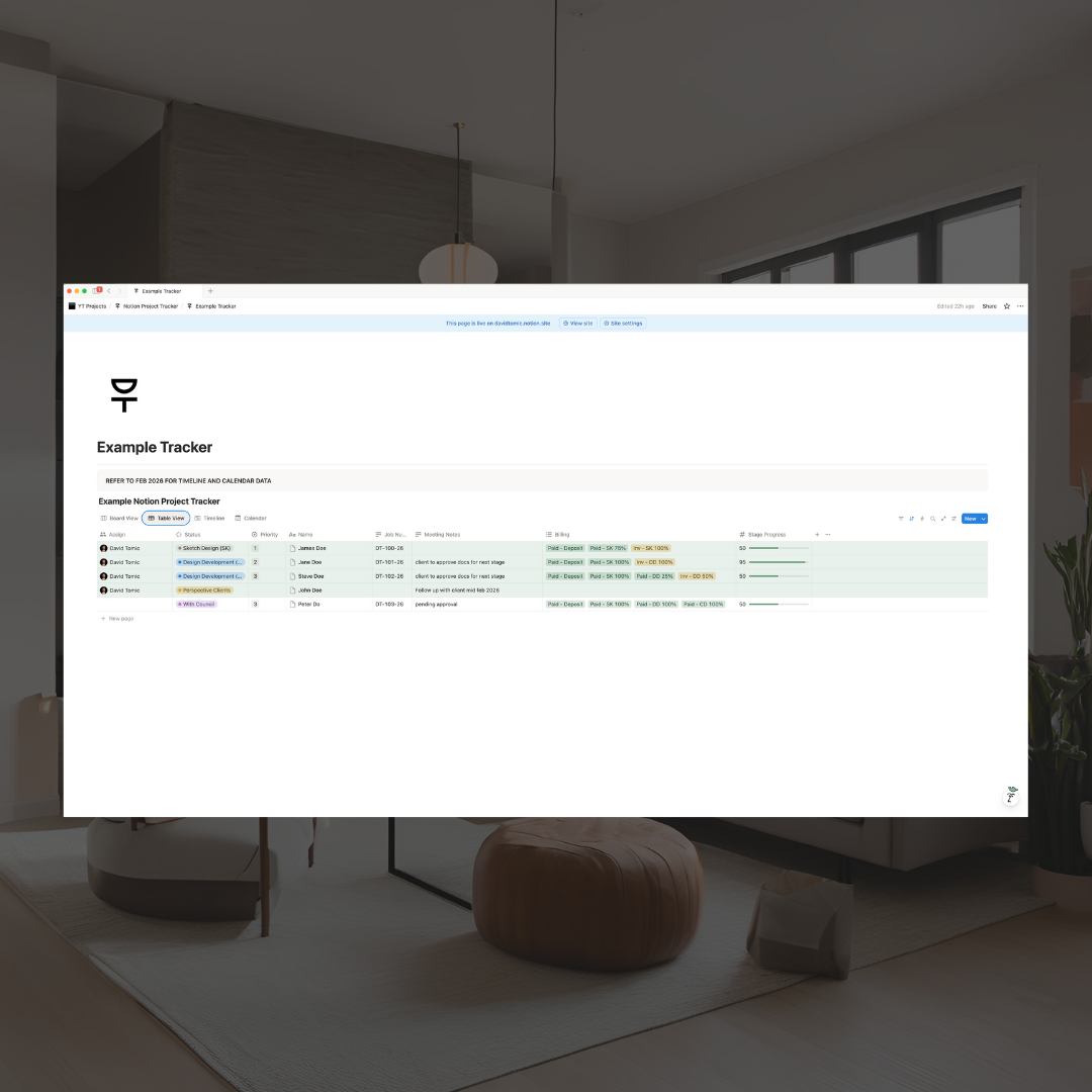 Notion Project Tracker