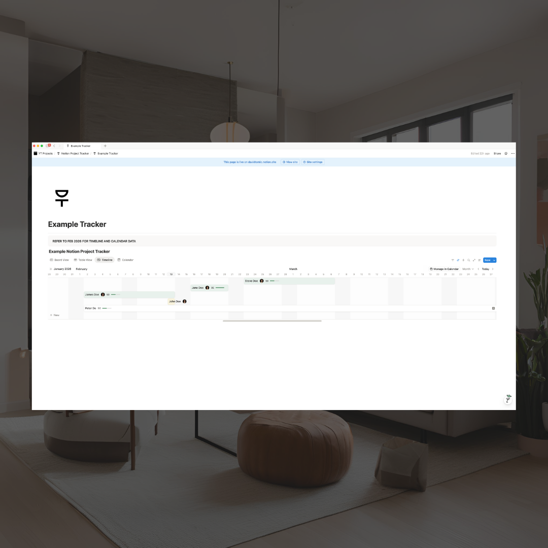 Notion Project Tracker