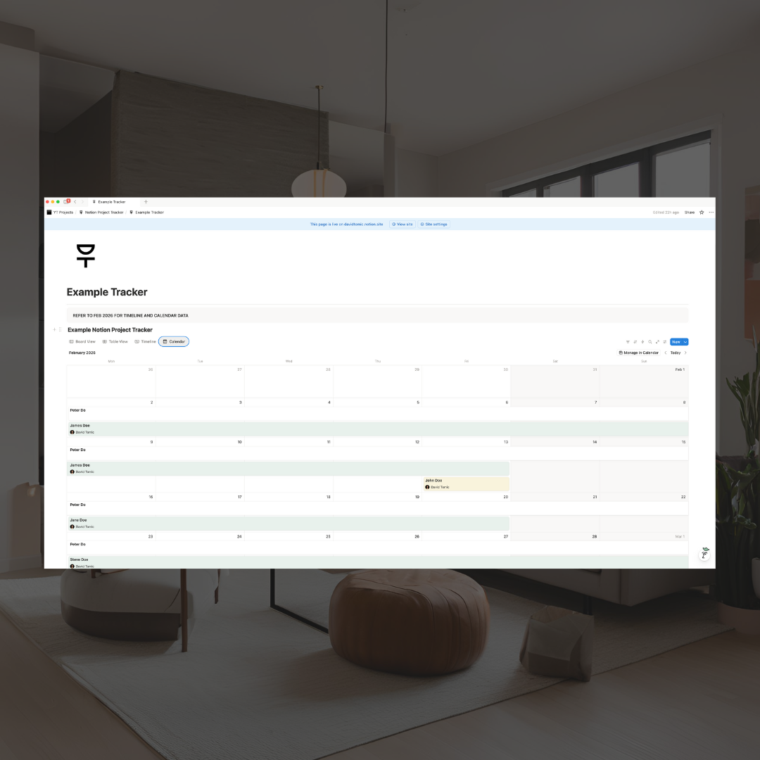 Notion Project Tracker